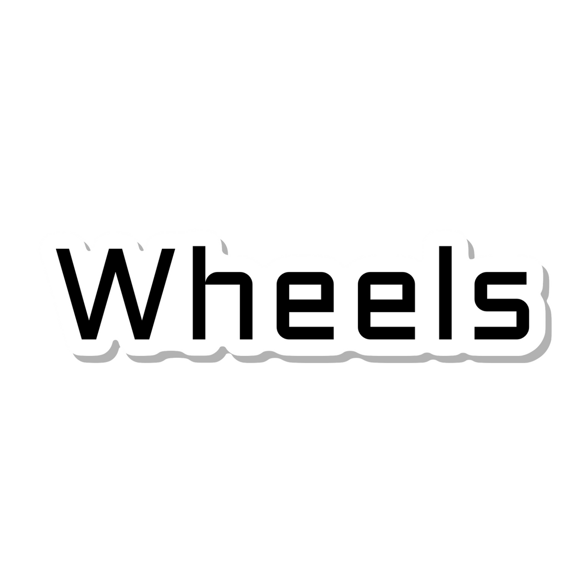 Wheels die-cut sticker