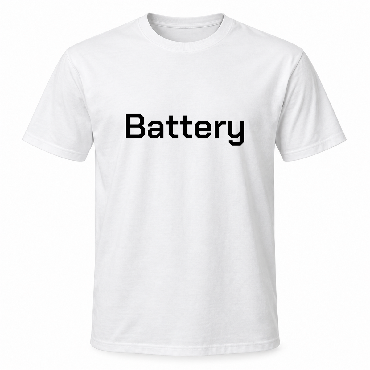 Battery T-Shirt in white
