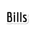 Bills die-cut sticker
