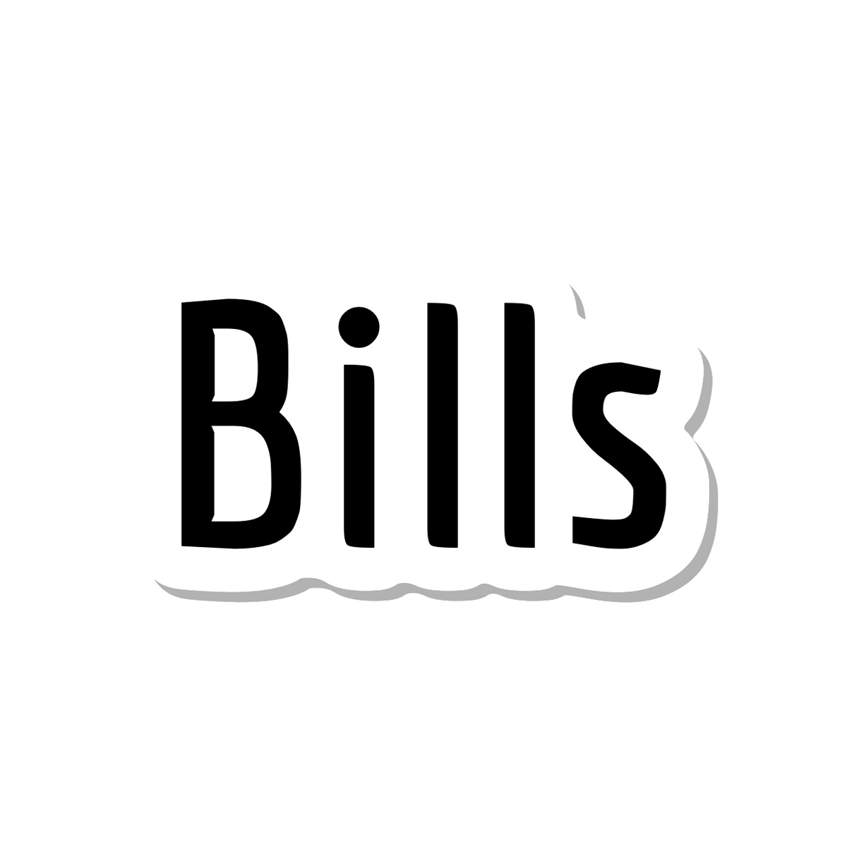 Bills die-cut sticker