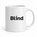 Blind Mug in white