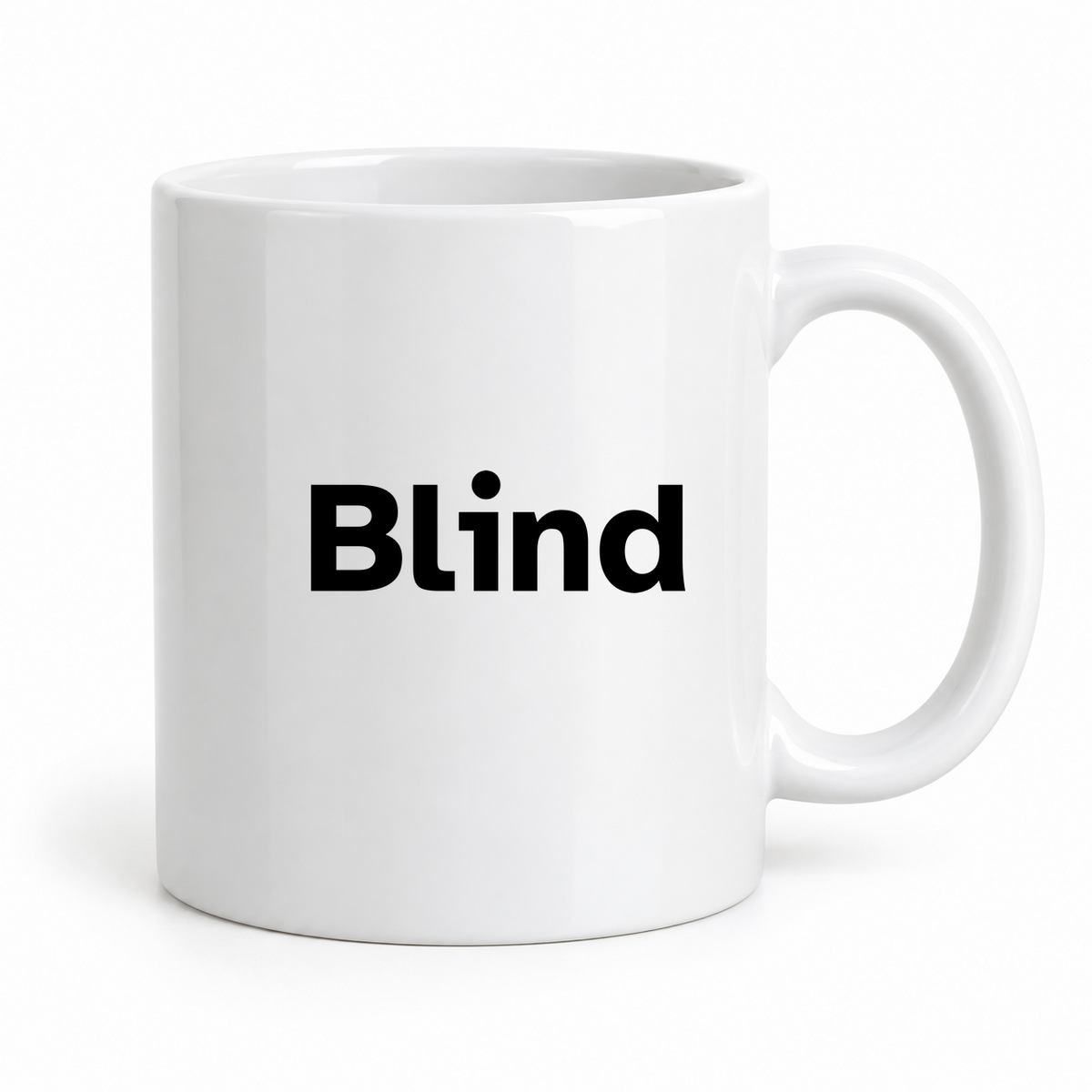 Blind Mug in white