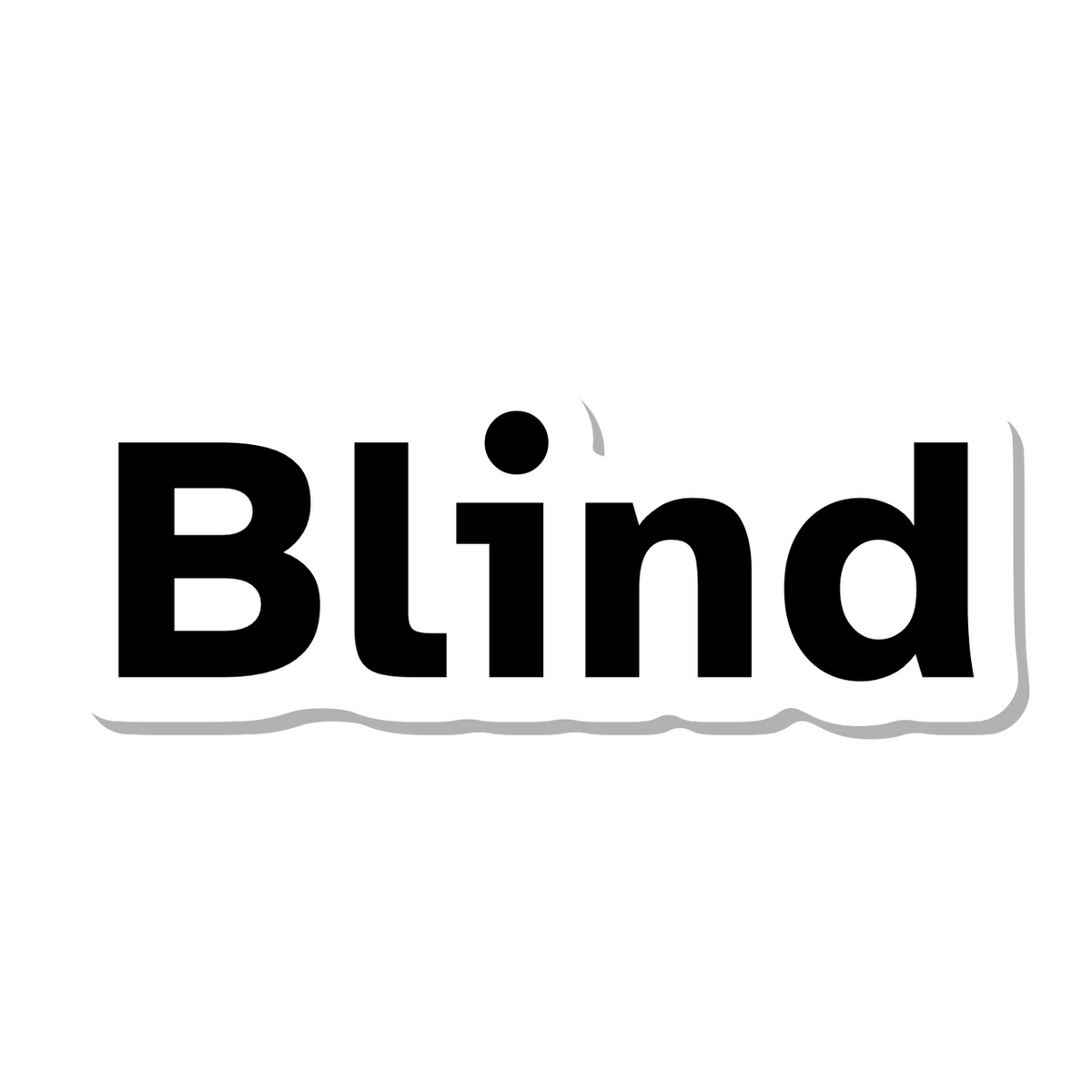 Blind die-cut sticker