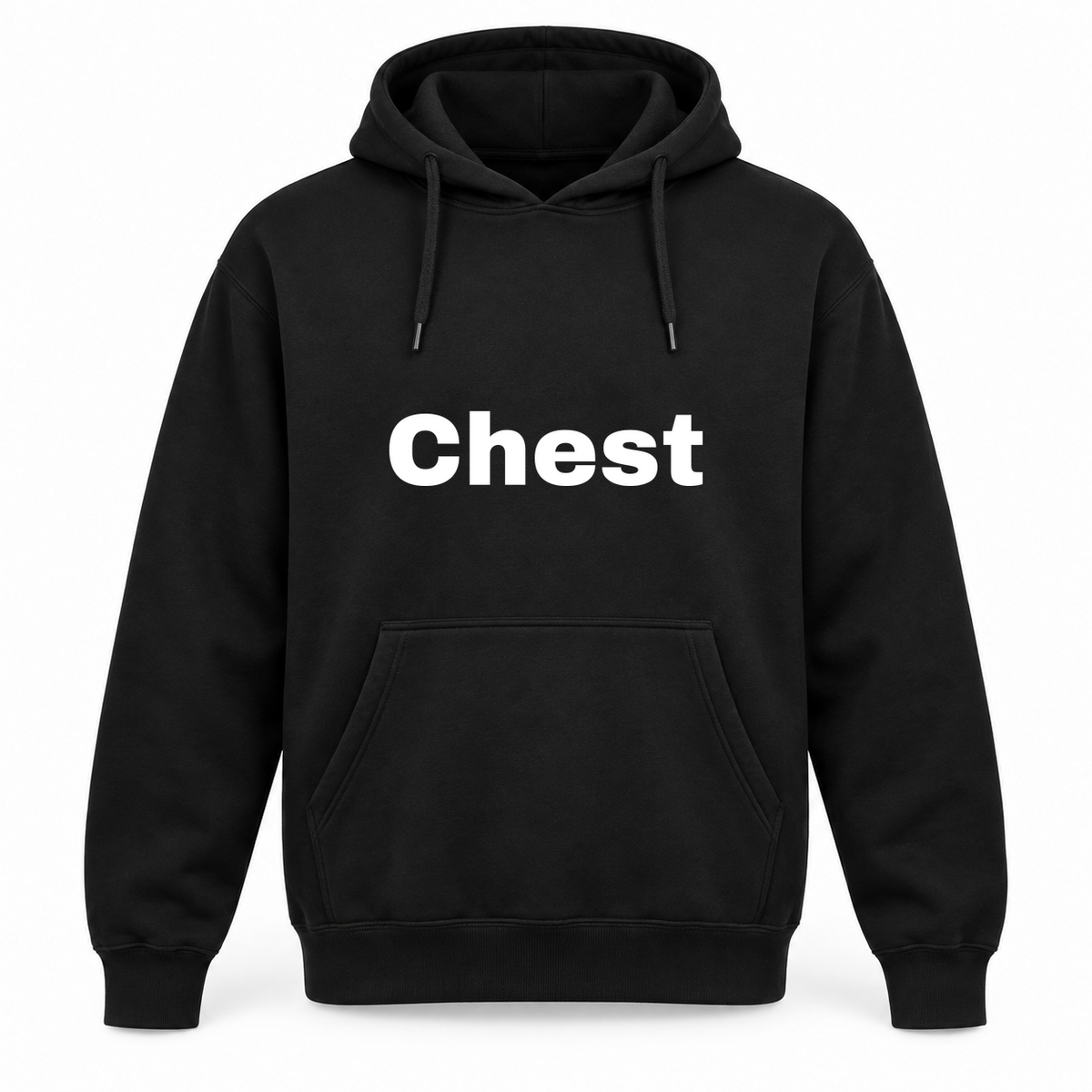 Chest Hoodie in black