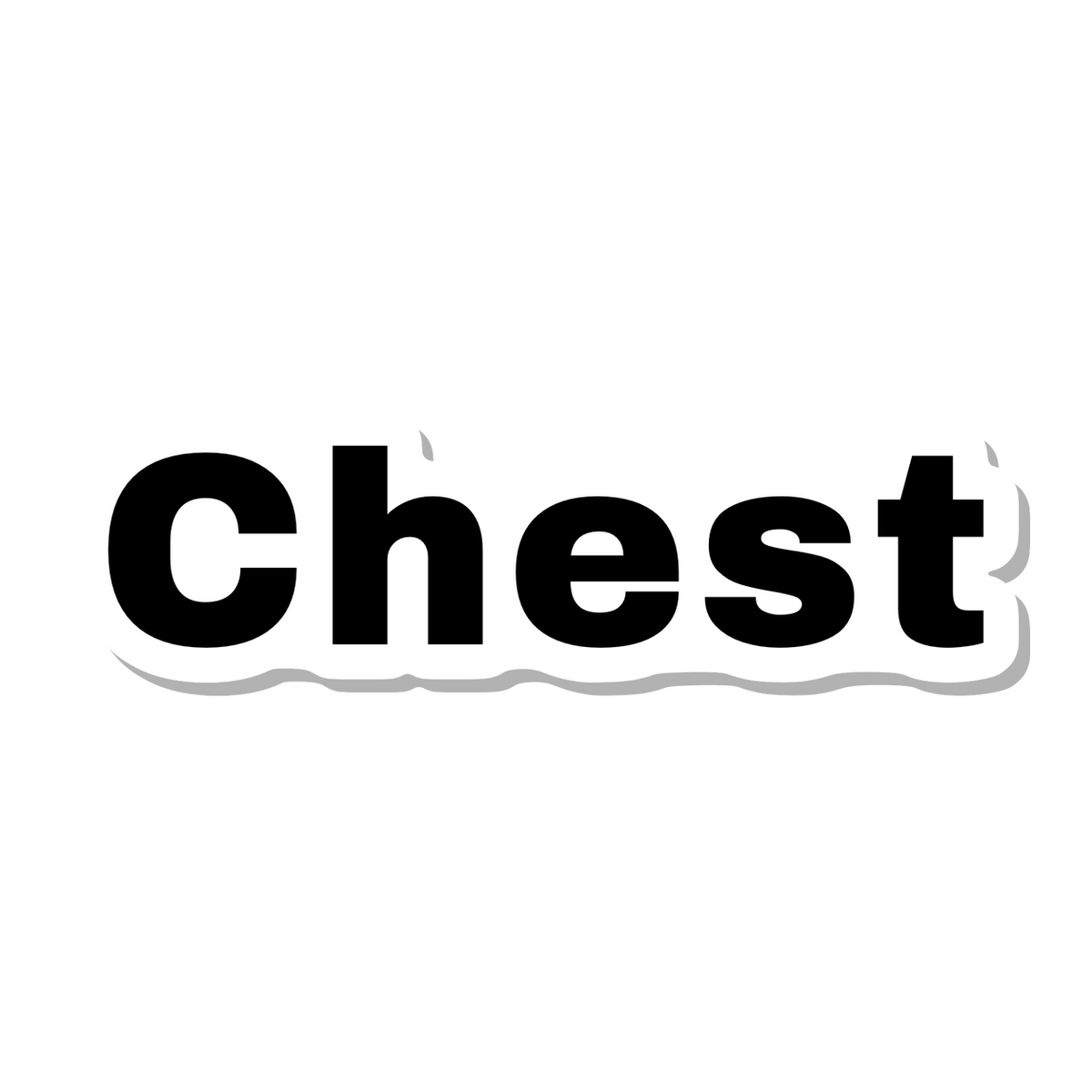 Chest die-cut sticker