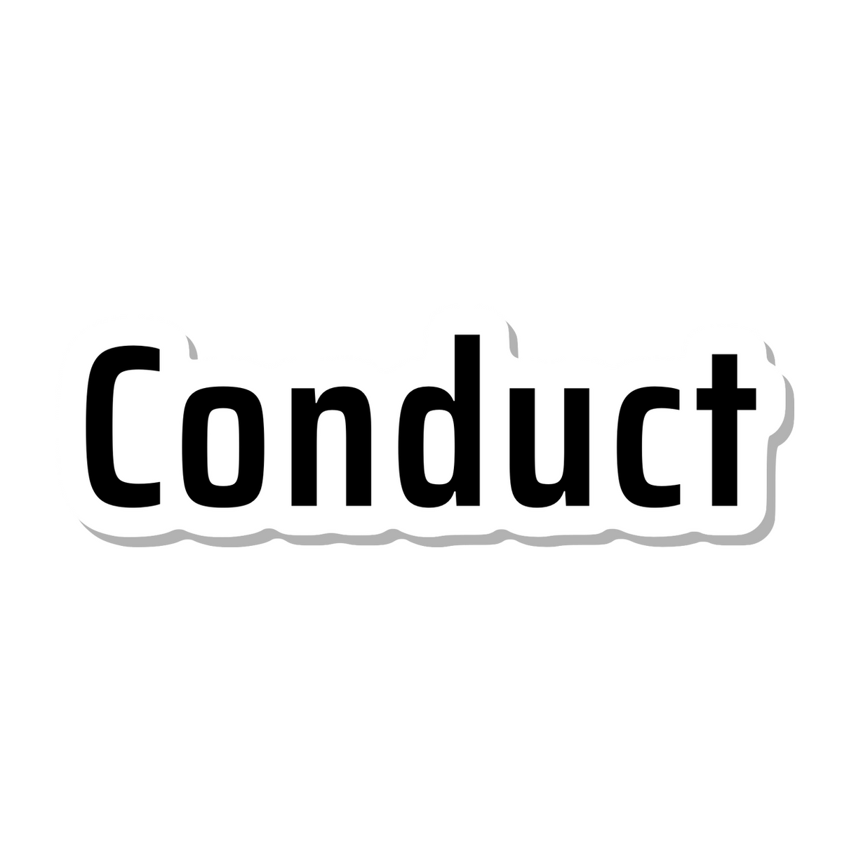 Conduct die-cut sticker