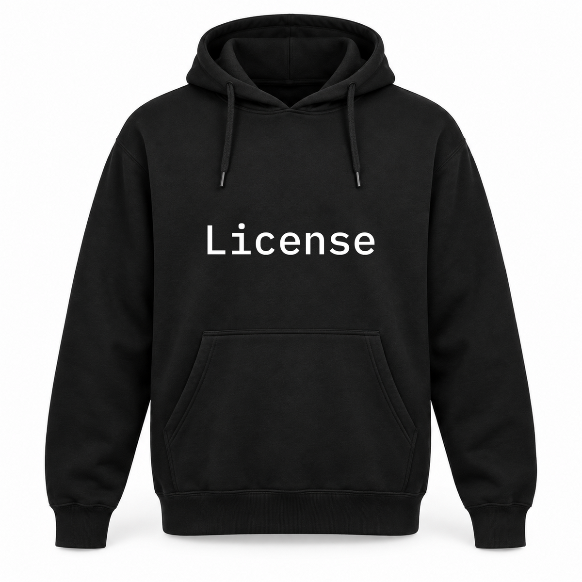 License Hoodie in black