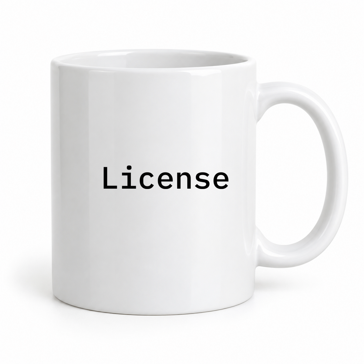 License Mug in white