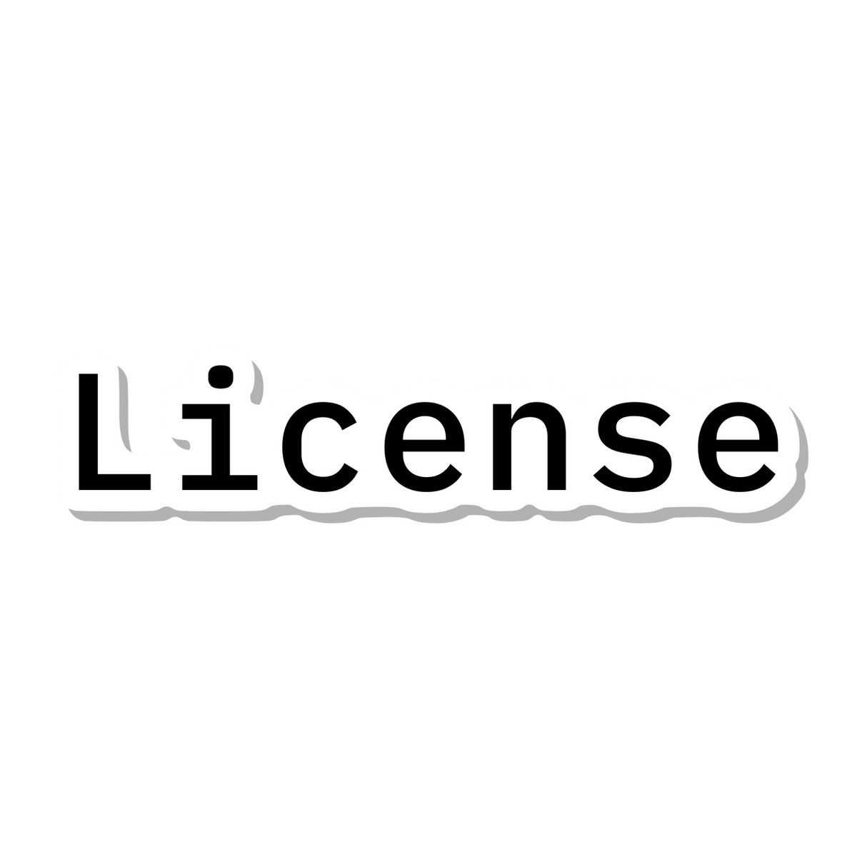 License die-cut sticker