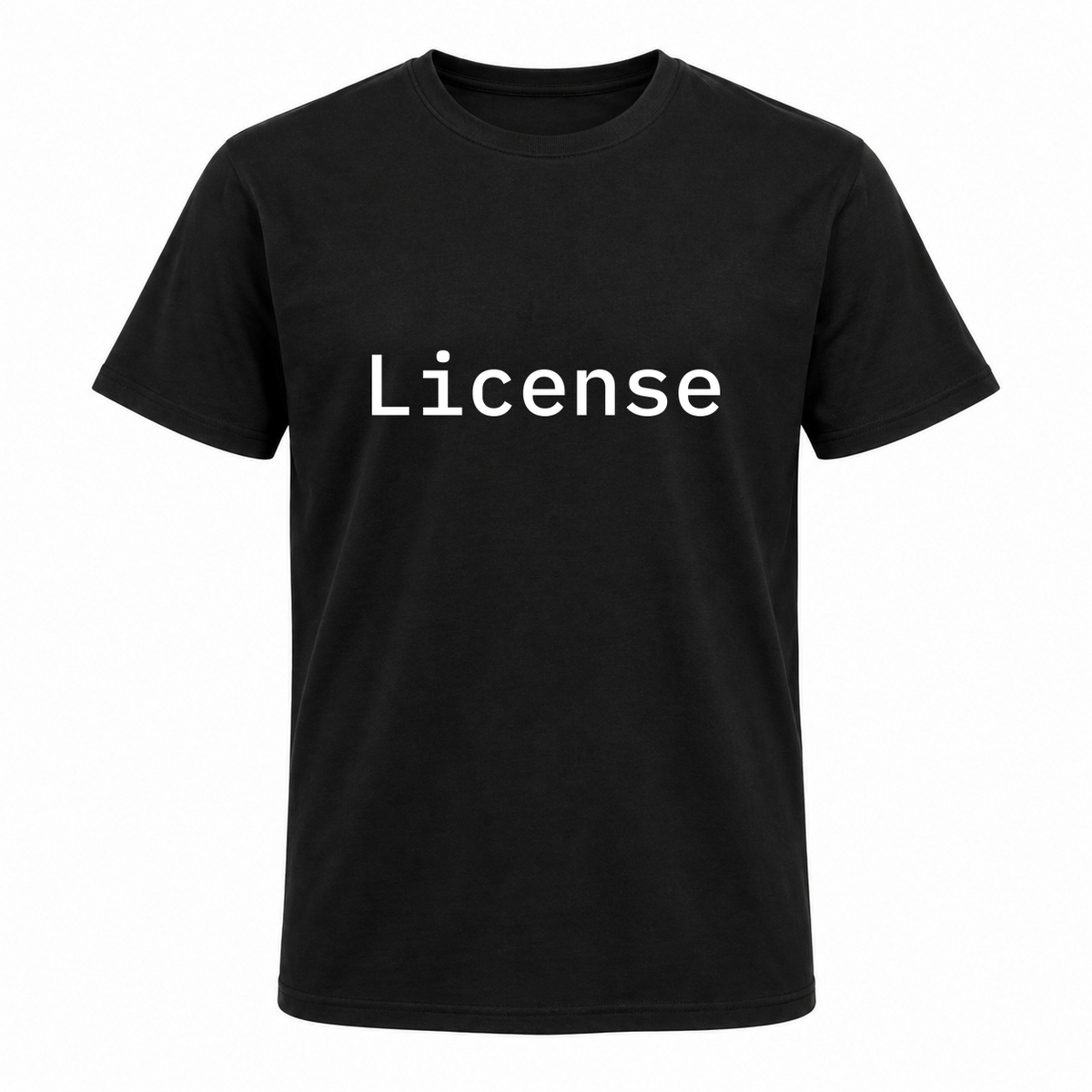 License T-Shirt in black
