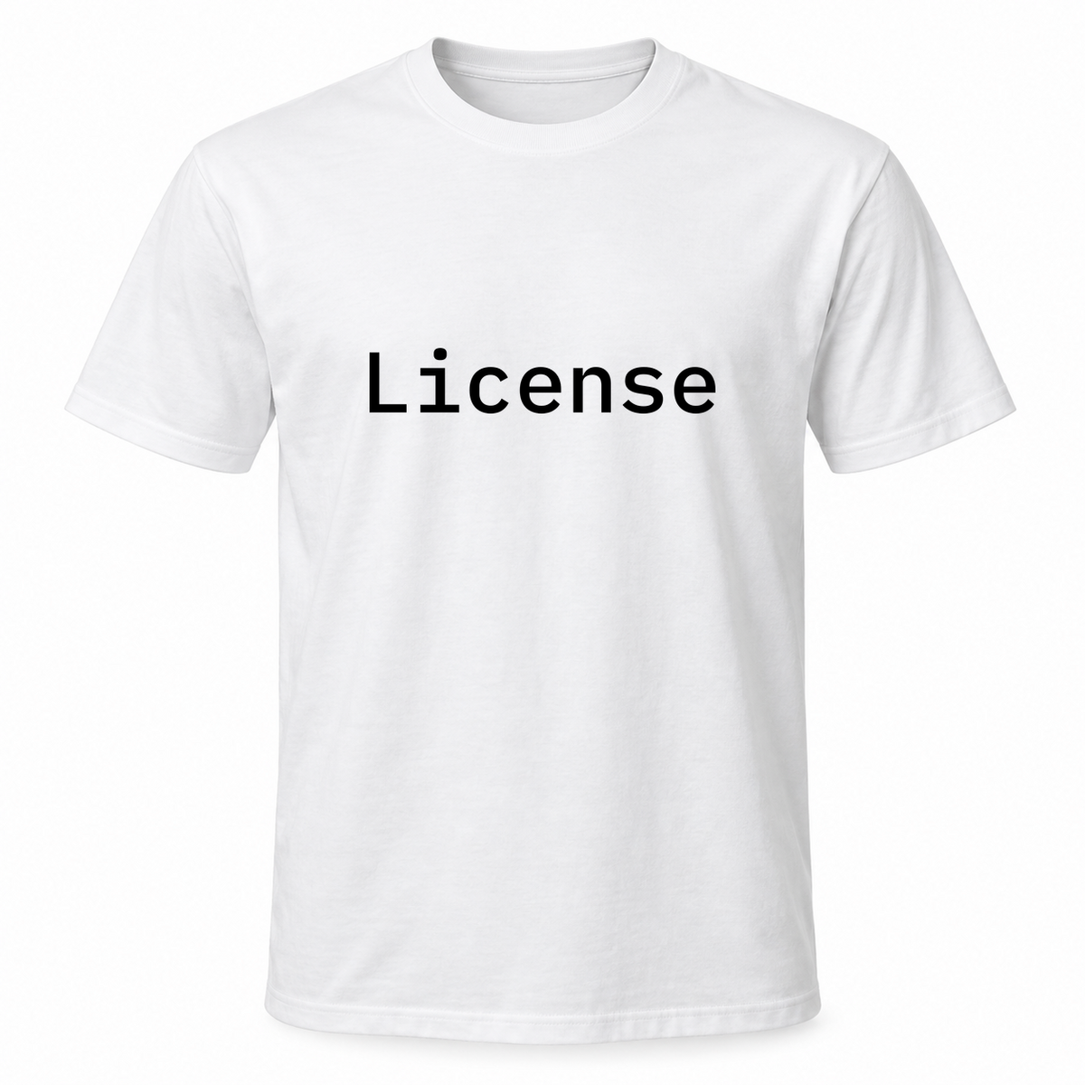 License T-Shirt in white
