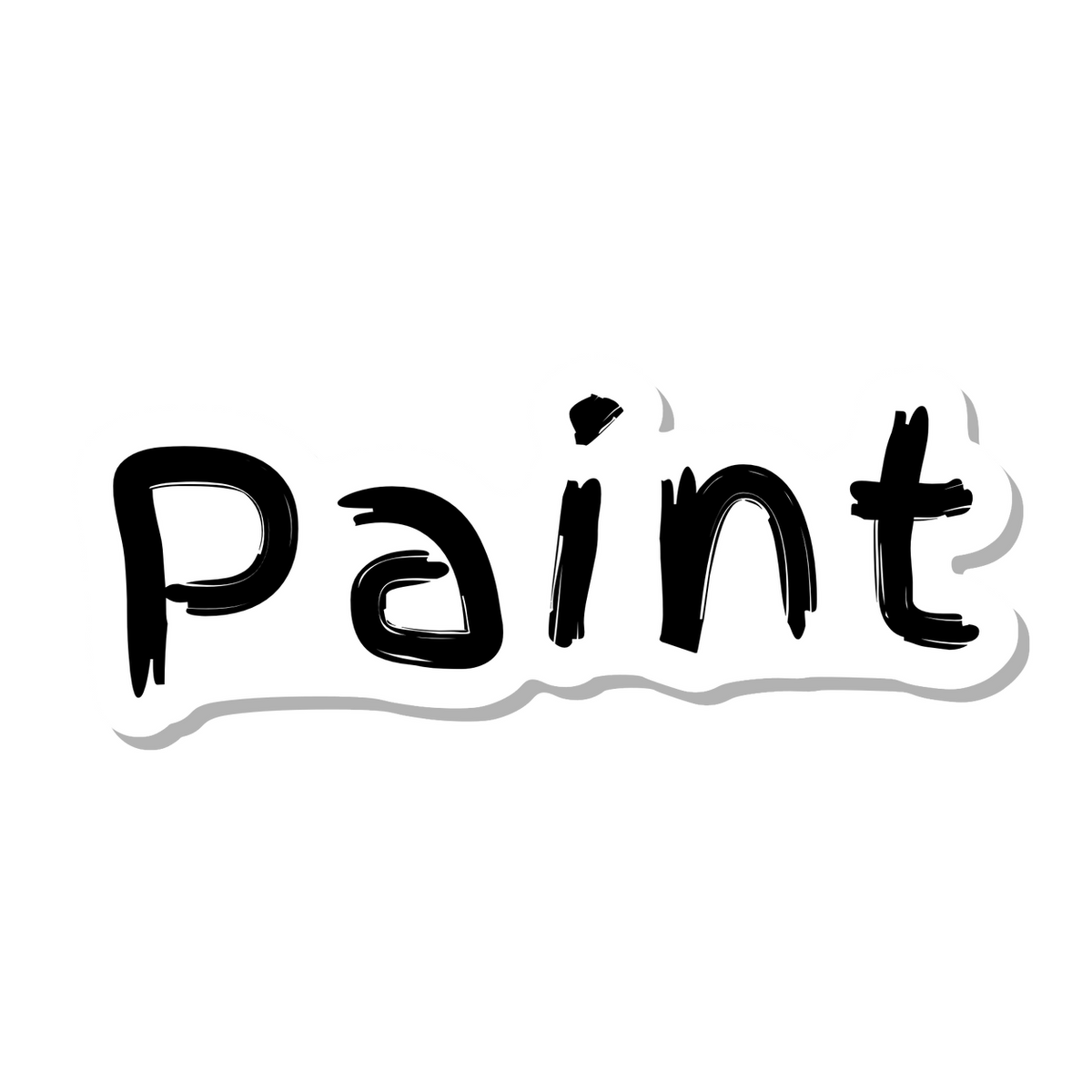 Paint die-cut sticker