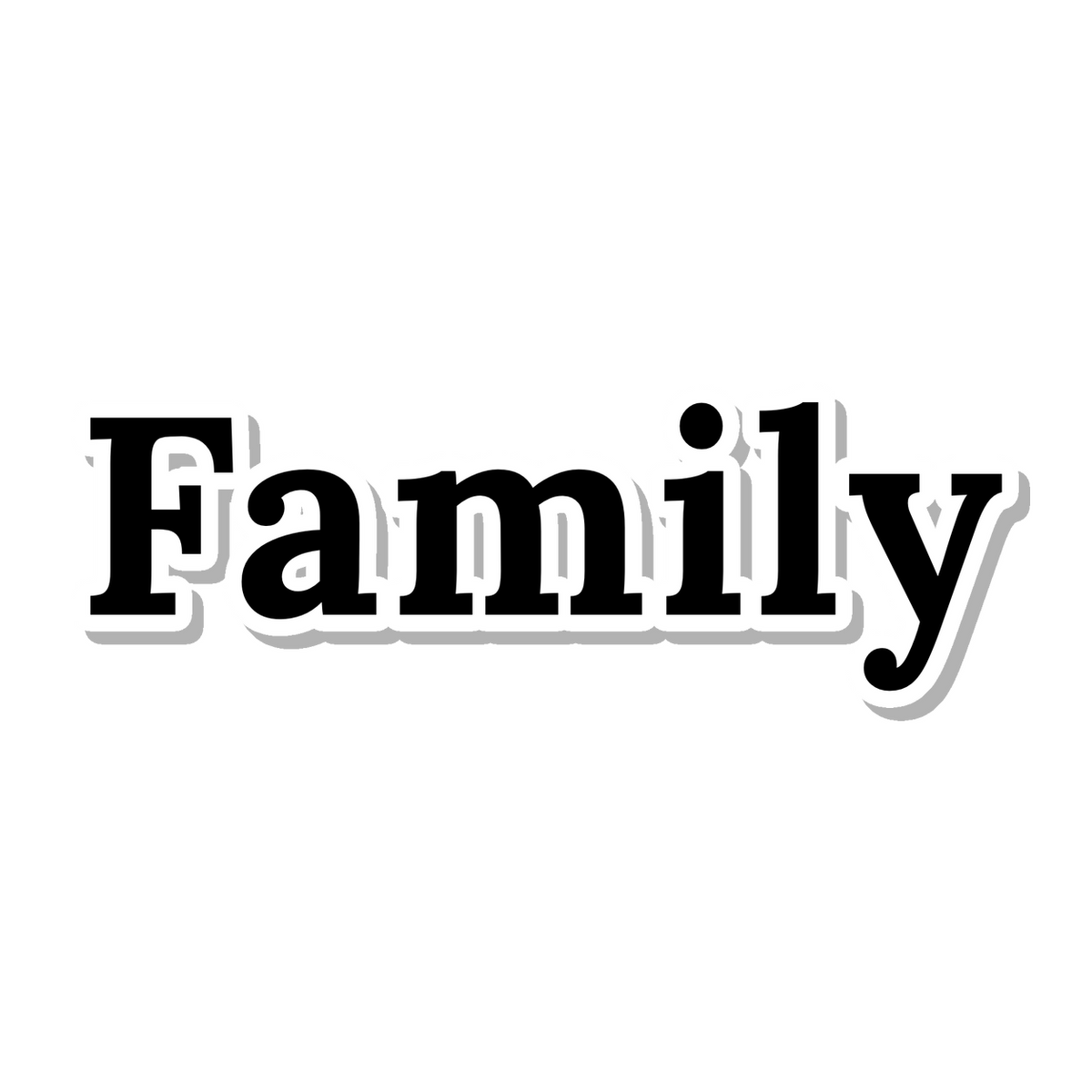 Family die-cut sticker