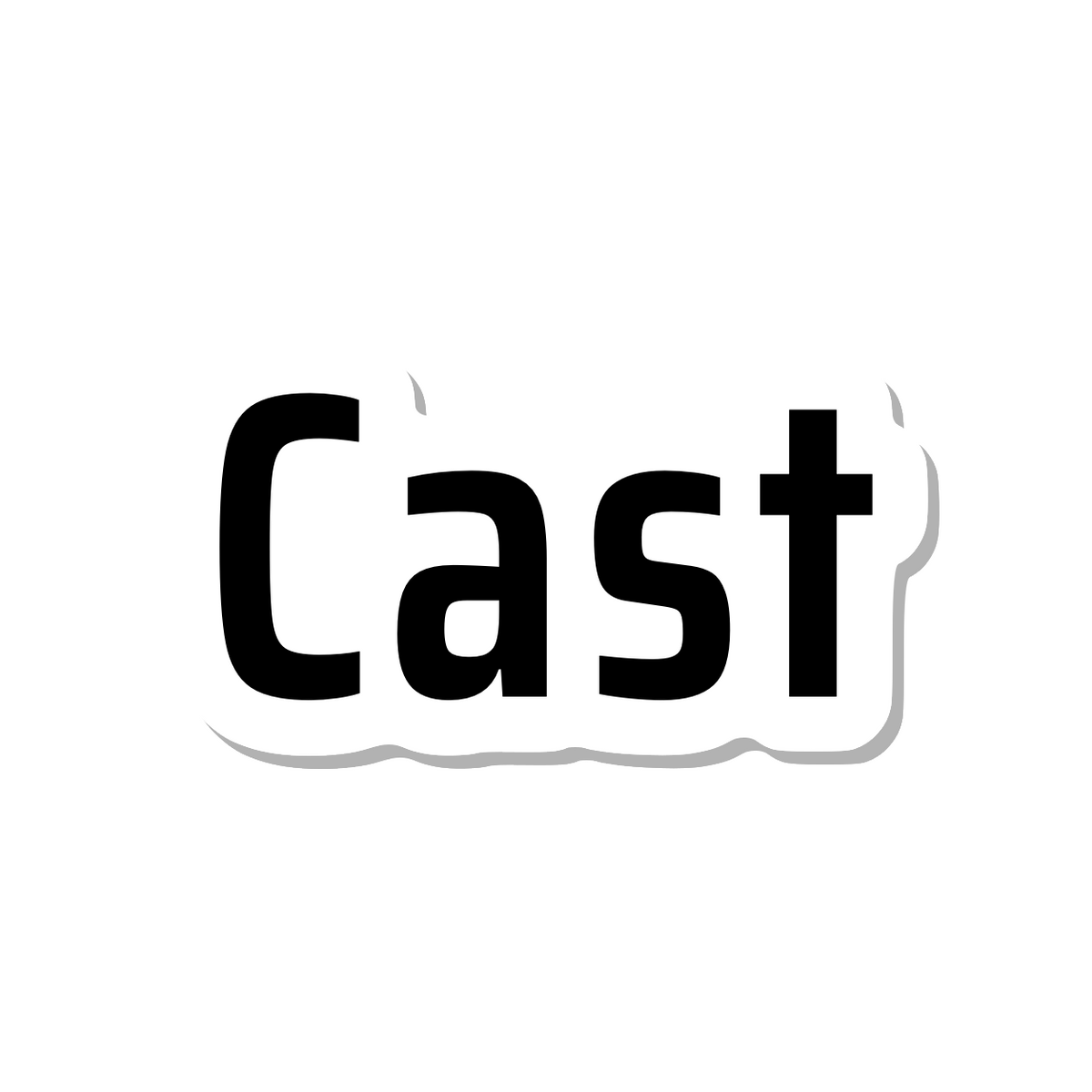 Cast die-cut sticker