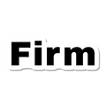 Firm die-cut sticker