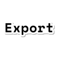 Export die-cut sticker