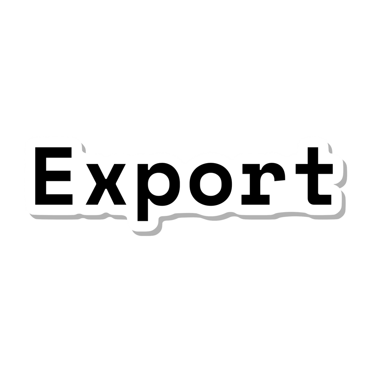 Export die-cut sticker