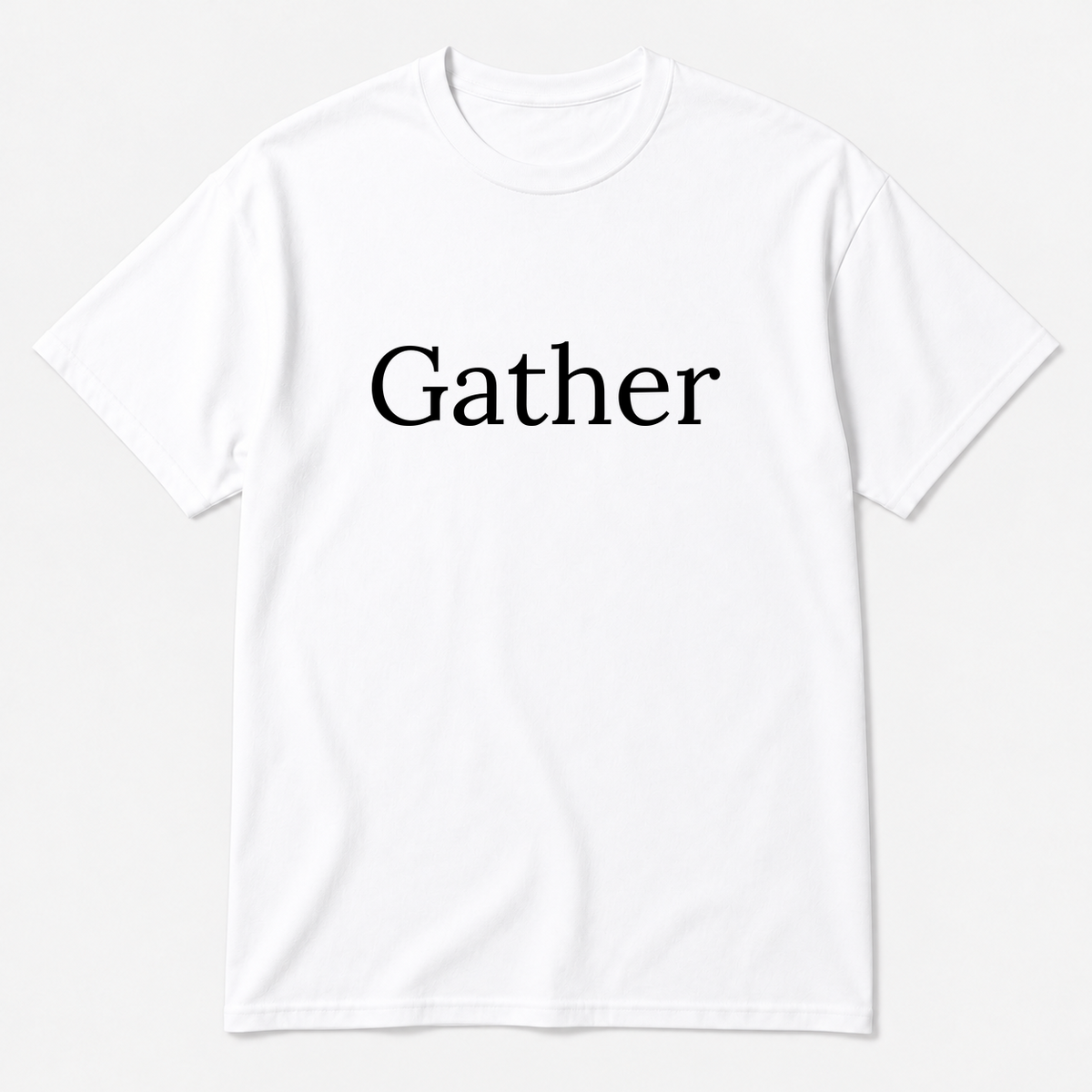 Gather T-Shirt in white
