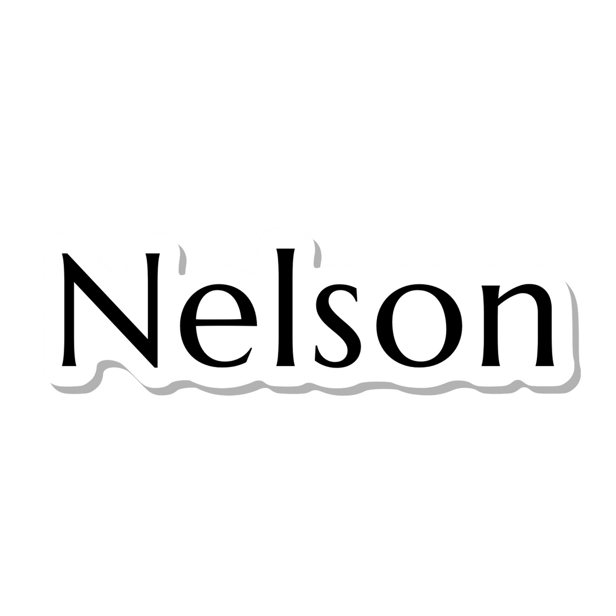 Nelson die-cut sticker