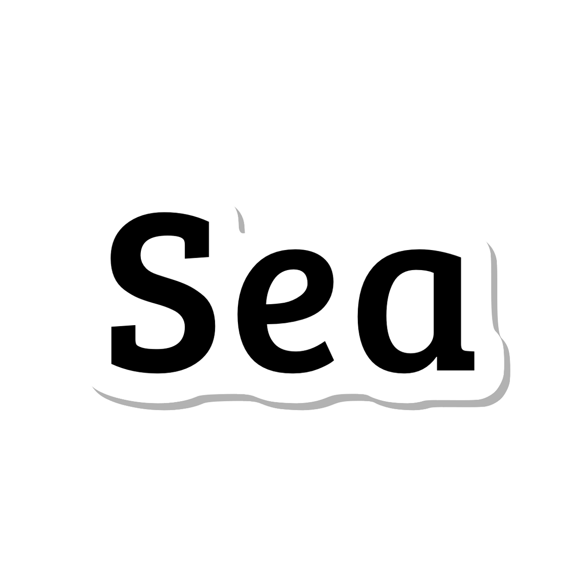 Sea die-cut sticker