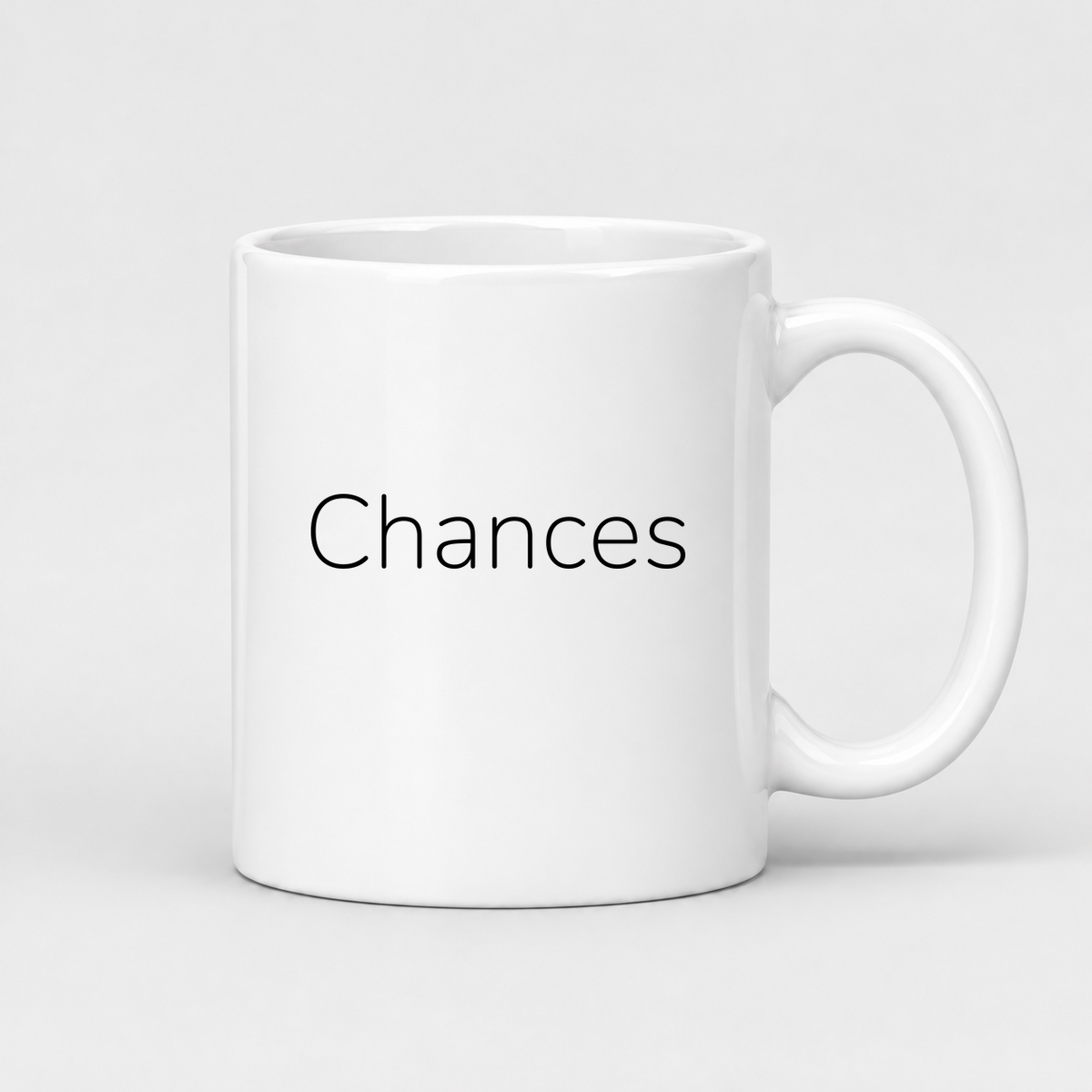 Chances Mug in white