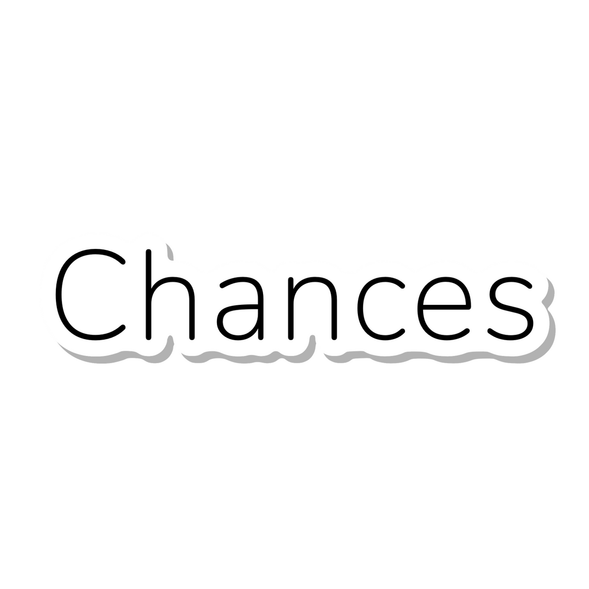 Chances die-cut sticker
