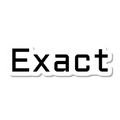 Exact die-cut sticker