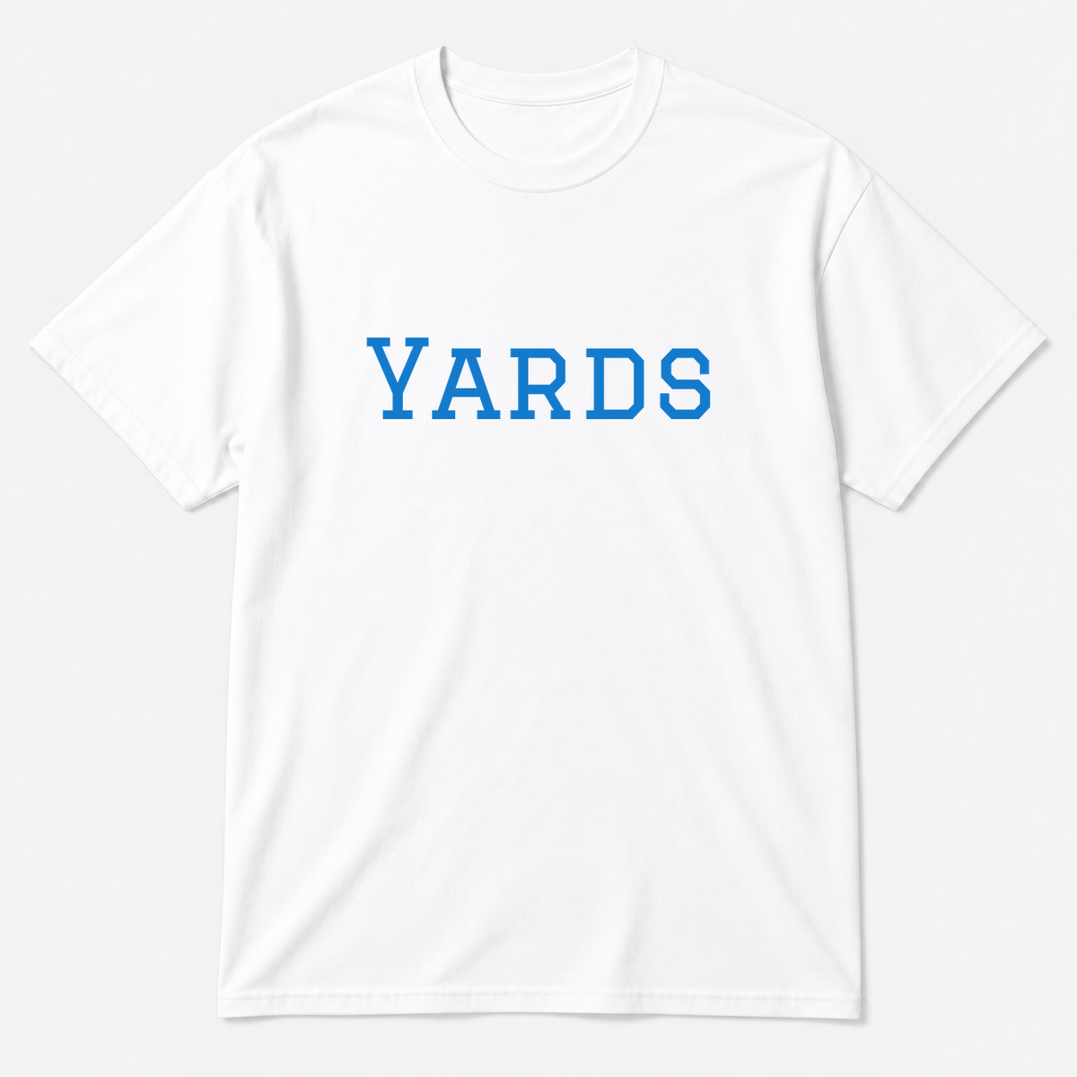 Yards T-Shirt in white with blue text