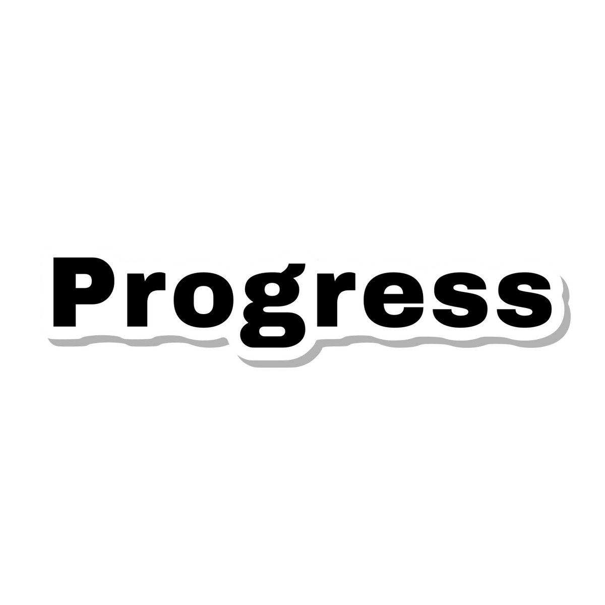 Progress die-cut sticker
