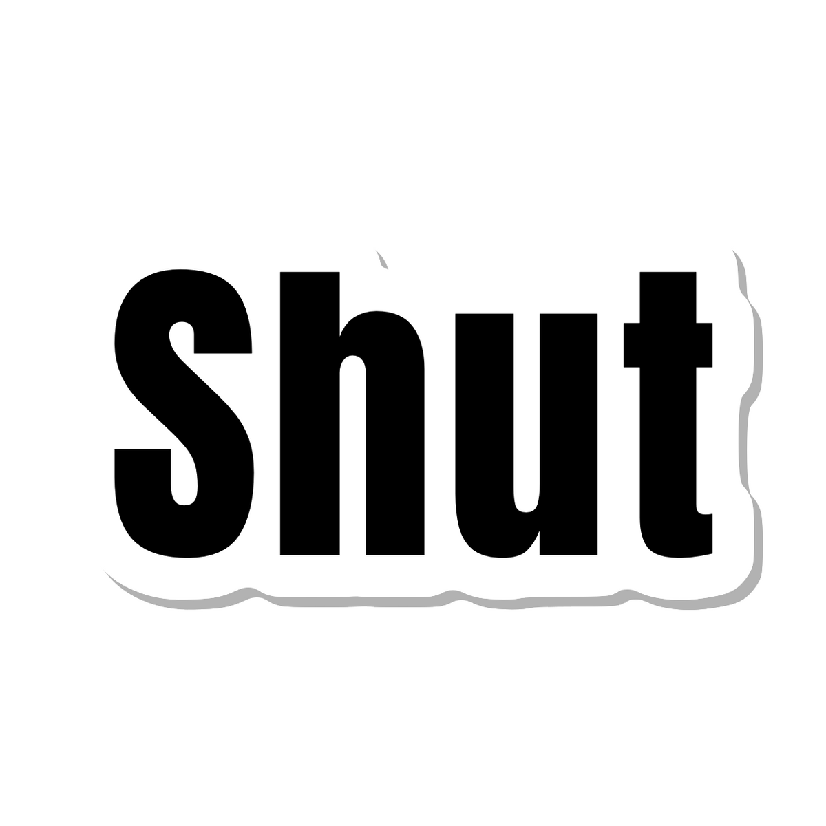 Shut die-cut sticker