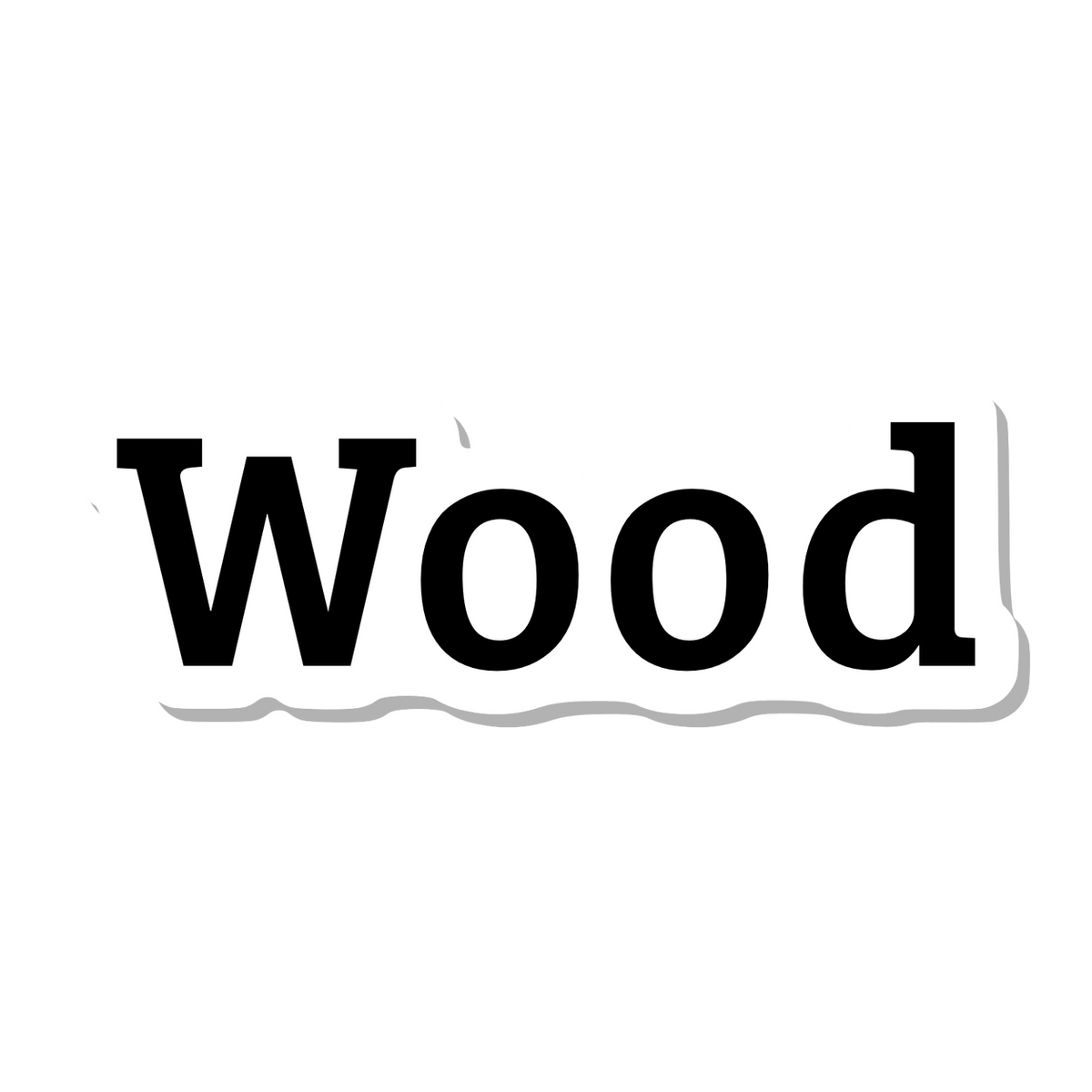 Wood die-cut sticker