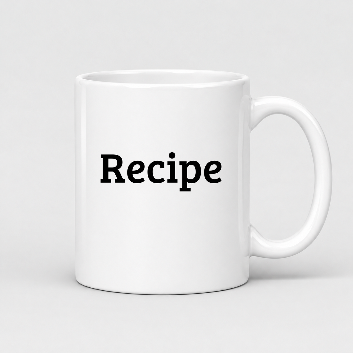 Recipe Mug in white