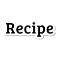 Recipe die-cut sticker
