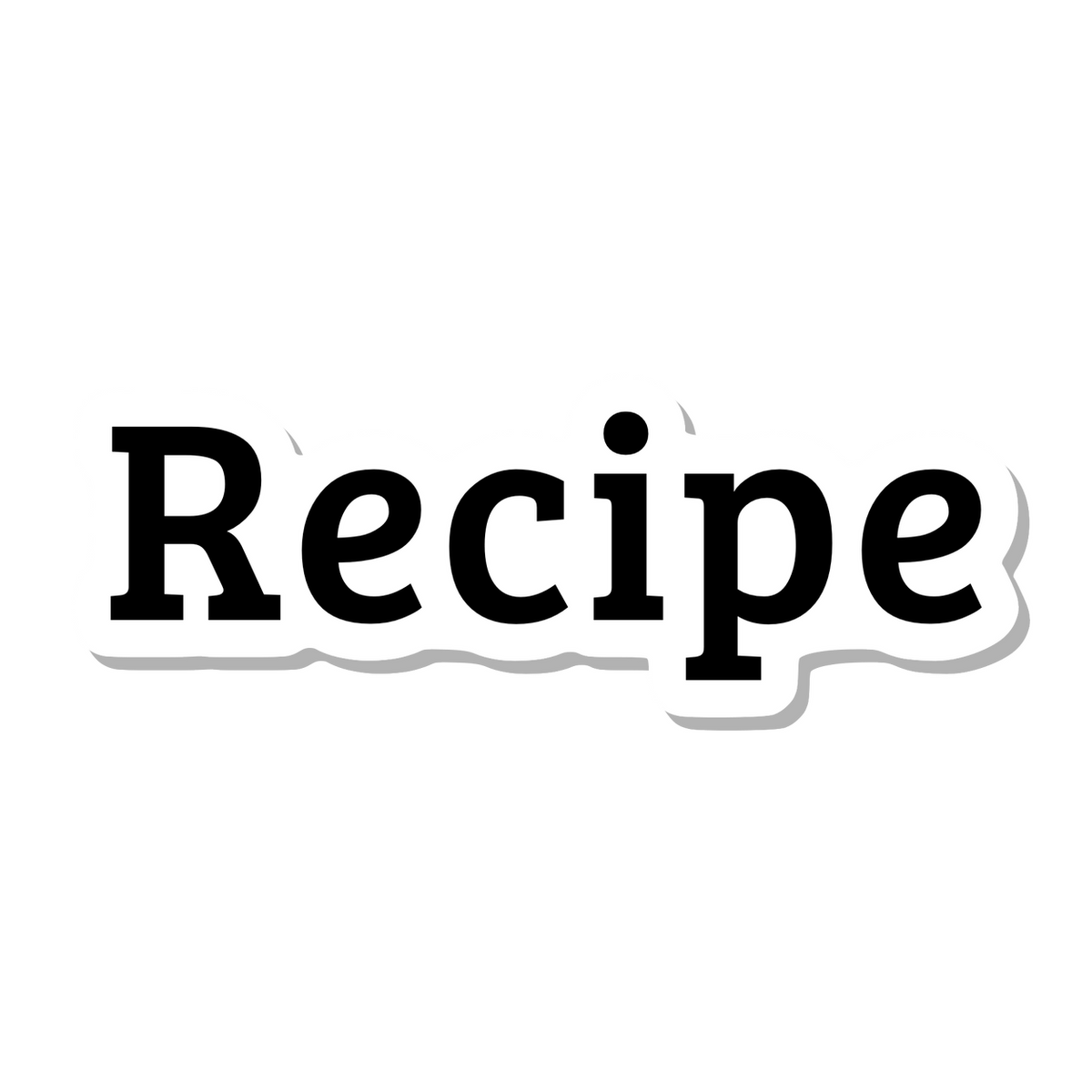 Recipe die-cut sticker