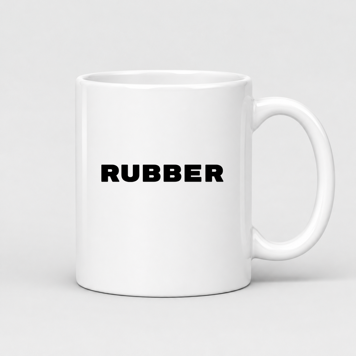 Rubber Mug in white