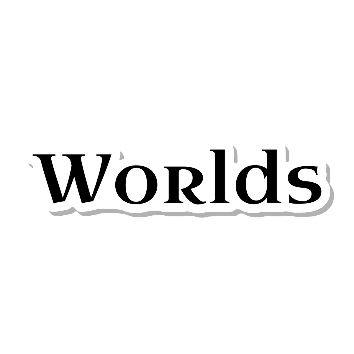 Worlds die-cut sticker