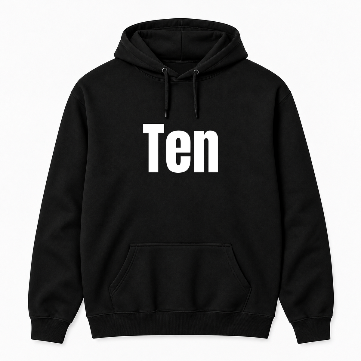 Ten Hoodie in black