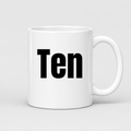 Ten Mug in white