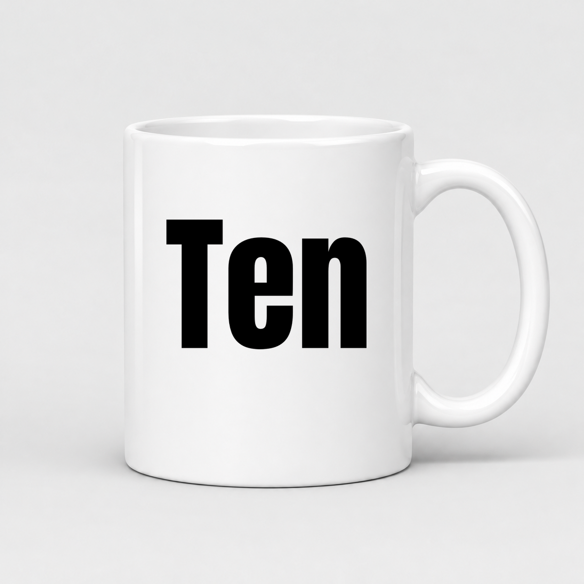 Ten Mug in white