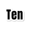 Ten die-cut sticker