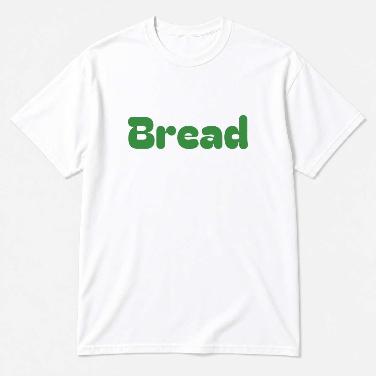 Bread T-Shirt in white with green text