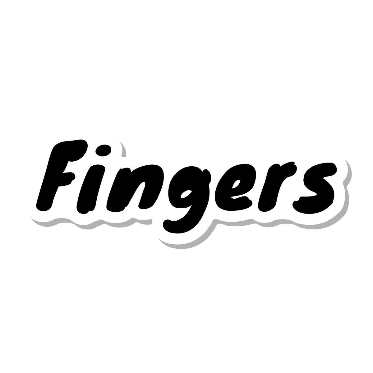 Fingers die-cut sticker