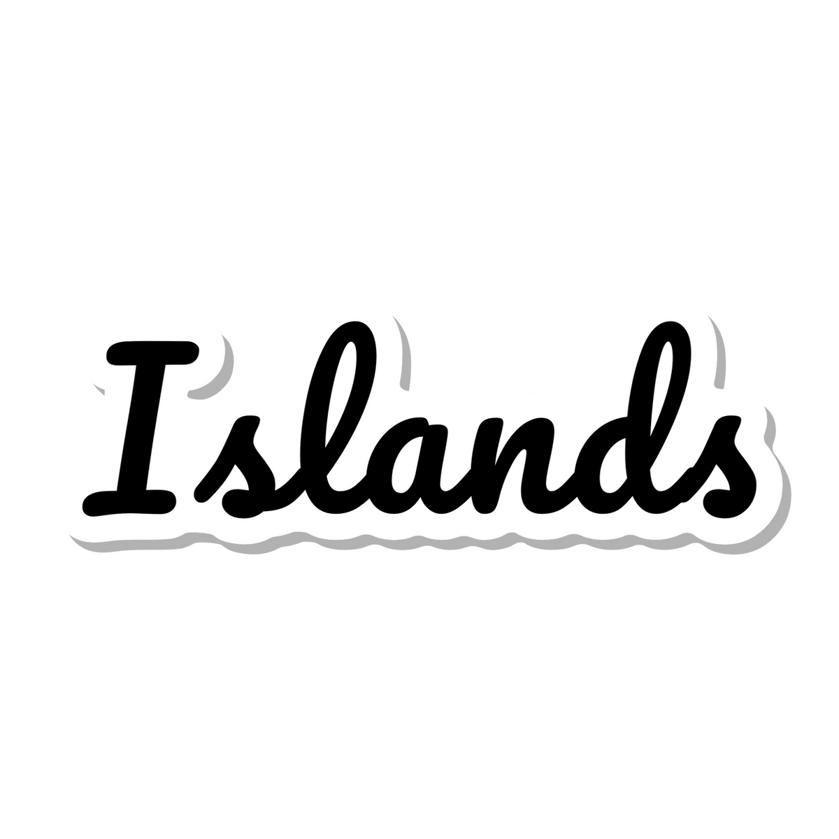 Islands die-cut sticker