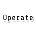 Operate die-cut sticker
