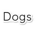 Dogs die-cut sticker