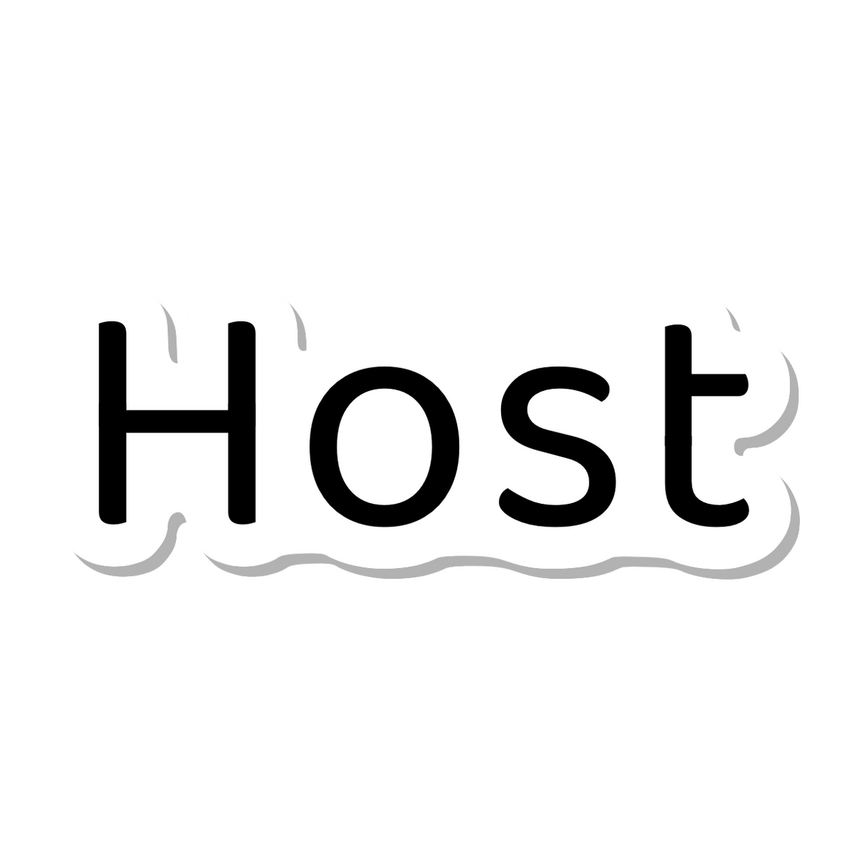 Host die-cut sticker