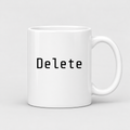 Delete Mug in white