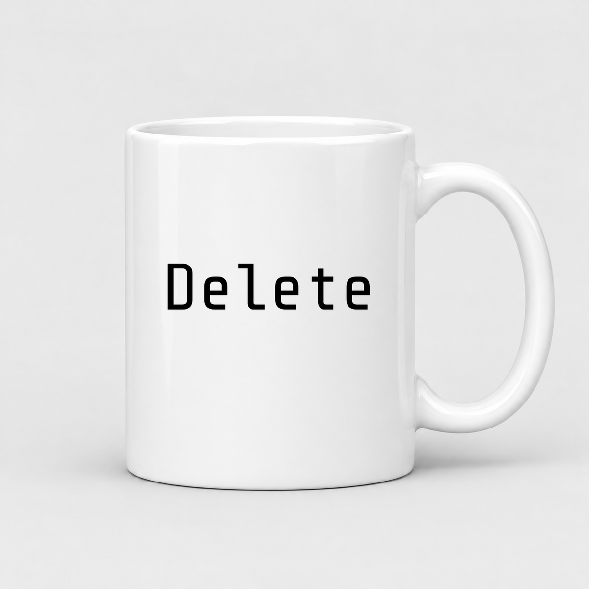 Delete Mug in white