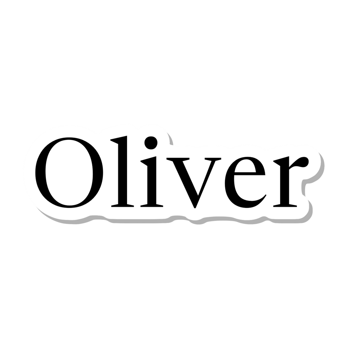 Oliver die-cut sticker