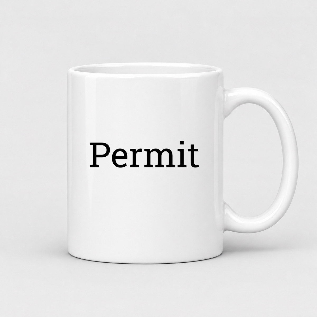 Permit Mug in white